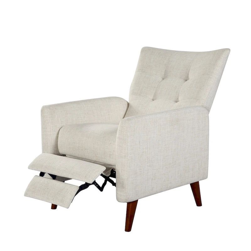 Fauteuils inclinables manuels modernes Aurora (lot de 2) avec pieds en bois massif