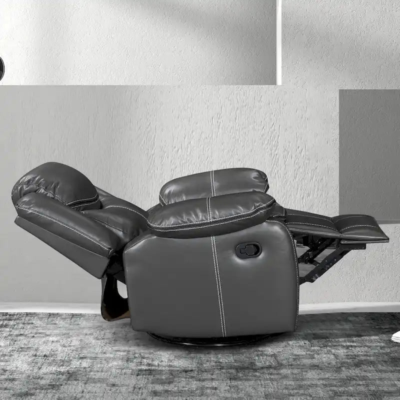 Fauteuil inclinable massant et chauffant en cuir, assise large et durable
