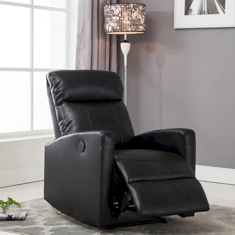 Fauteuil inclinable de lecture motorisé en similicuir moderne AC Pacific