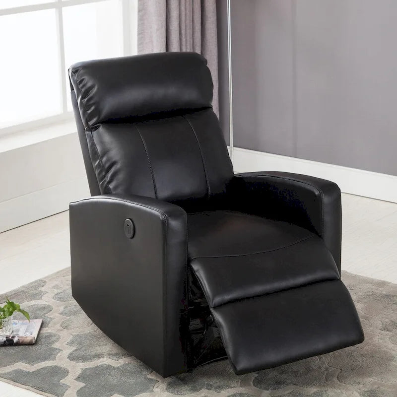Fauteuil inclinable de lecture motorisé en similicuir moderne AC Pacific