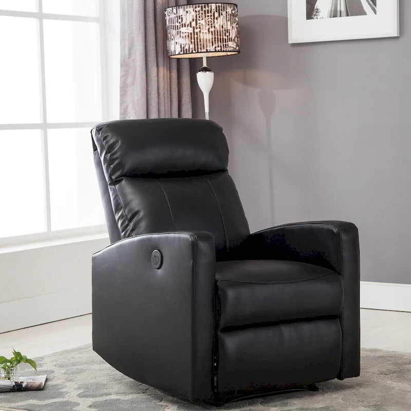 Fauteuil inclinable de lecture motorisé en similicuir moderne AC Pacific