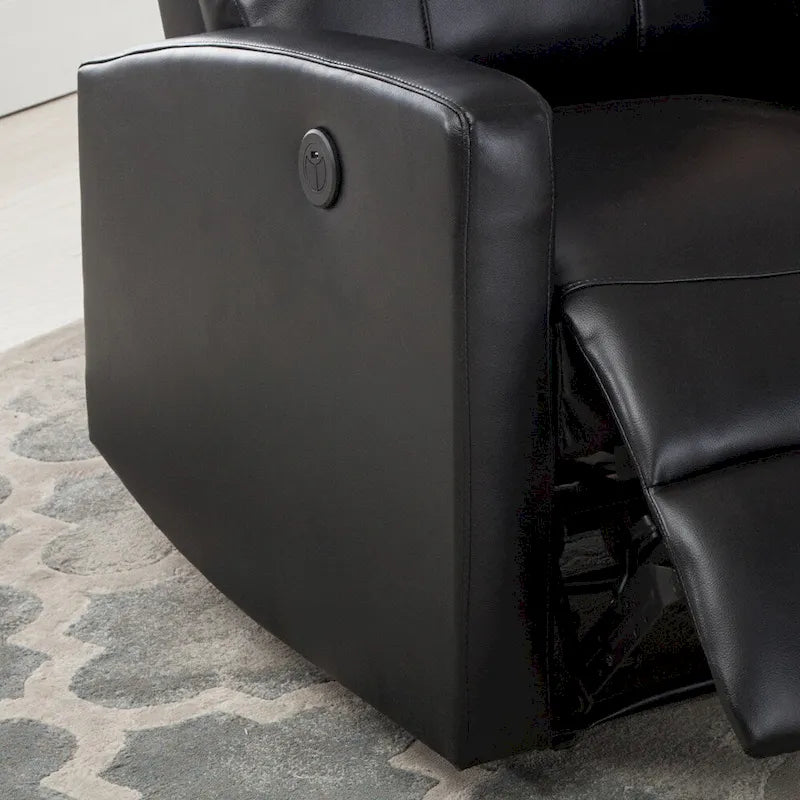 Fauteuil inclinable de lecture motorisé en similicuir moderne AC Pacific