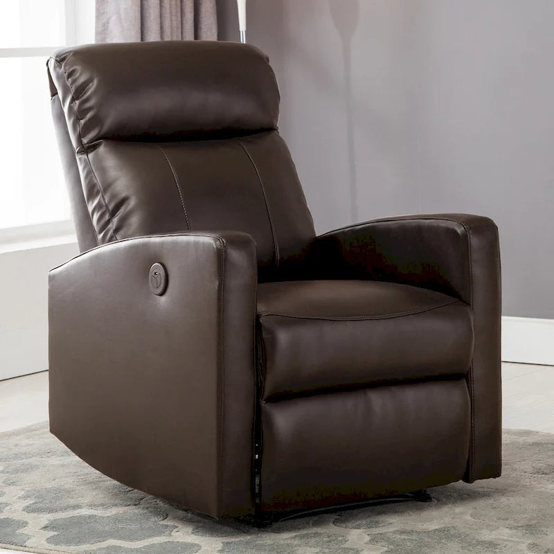 Fauteuil inclinable de lecture motorisé en similicuir moderne AC Pacific