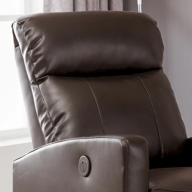Fauteuil inclinable de lecture motorisé en similicuir moderne AC Pacific