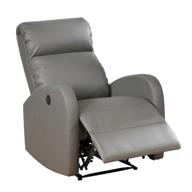 Fauteuil inclinable de lecture motorisé en similicuir moderne AC Pacific