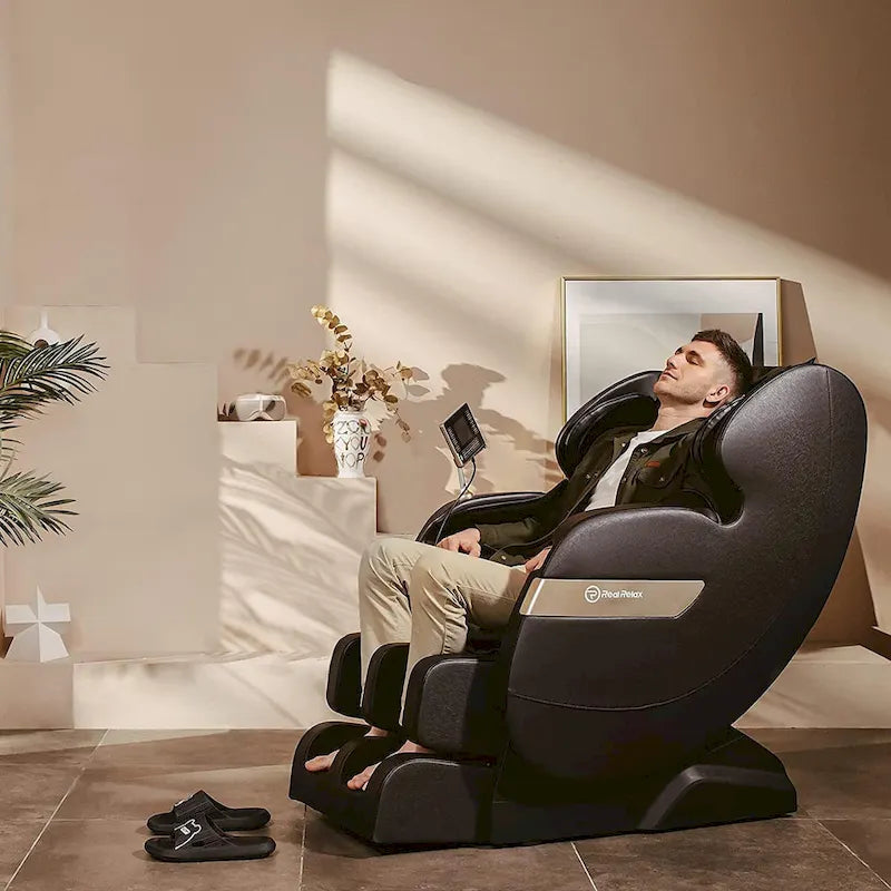 Fauteuil de massage corporel chauffant complet Ukuowu Favor-03 Plus ADV avec écran LCD, rail en S double cœur, commande par application, Shiatsu zéro gravité