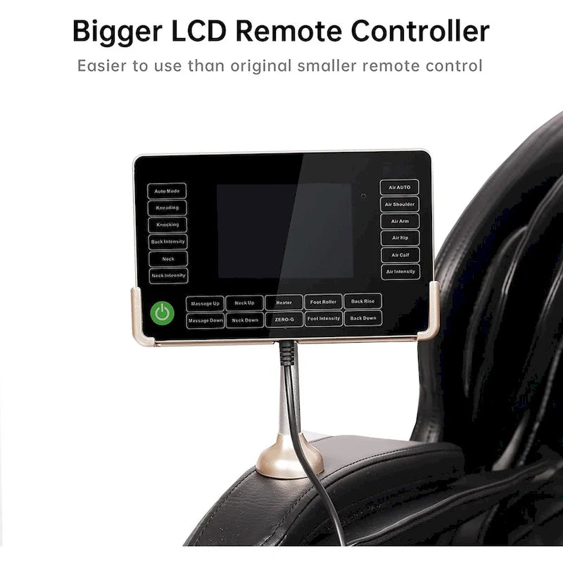 Fauteuil de massage corporel chauffant complet Ukuowu Favor-03 Plus ADV avec écran LCD, rail en S double cœur, commande par application, Shiatsu zéro gravité