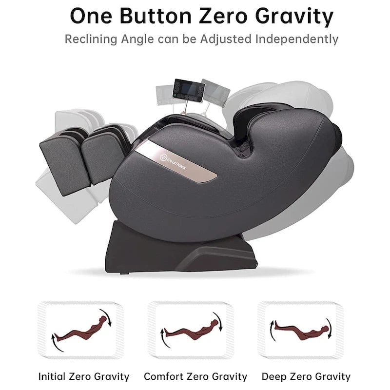 Fauteuil de massage corporel chauffant complet Ukuowu Favor-03 Plus ADV avec écran LCD, rail en S double cœur, commande par application, Shiatsu zéro gravité