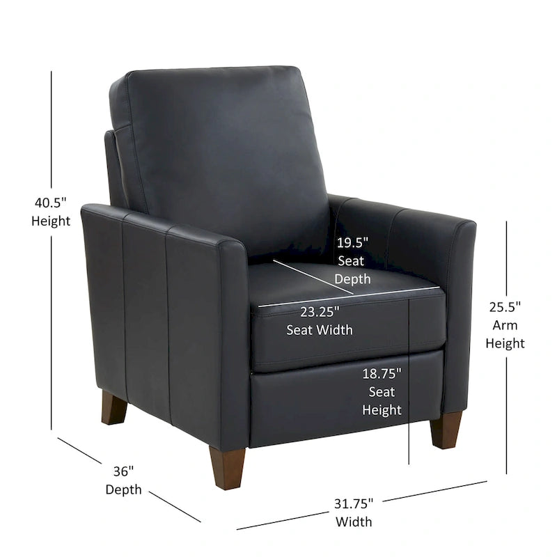 Fauteuil inclinable moderne en similicuir Piper de Greyson Living