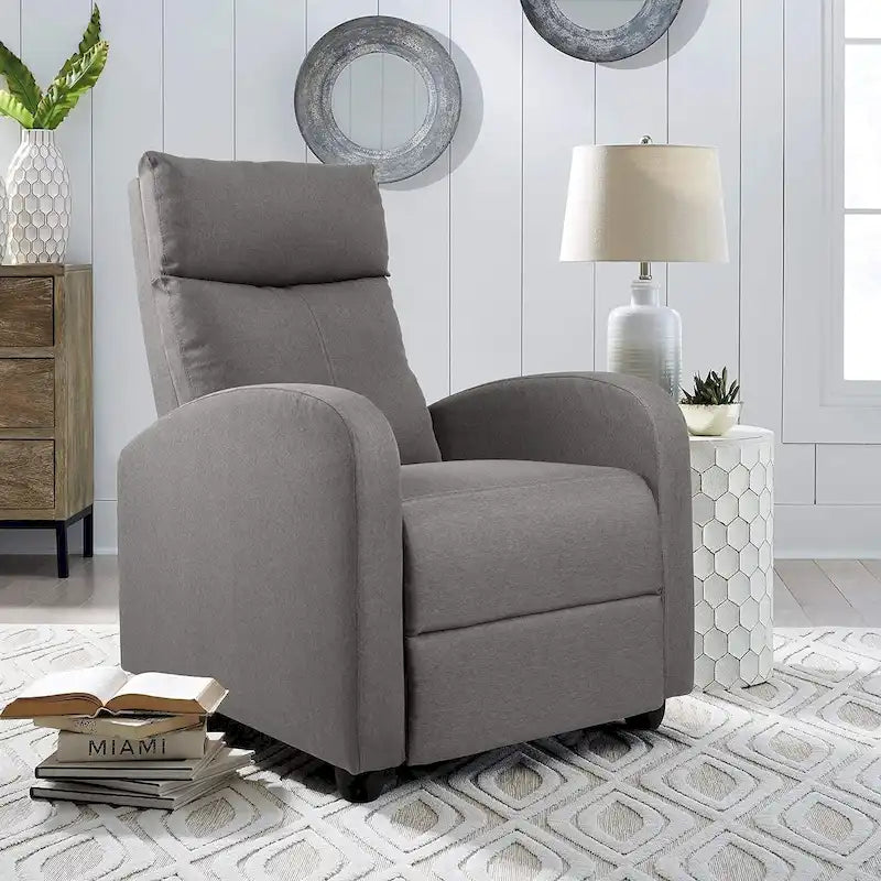 Fauteuil inclinable en tissu avec fonction massage, réglable pour Home Cinéma ou salon, design moderne, une place