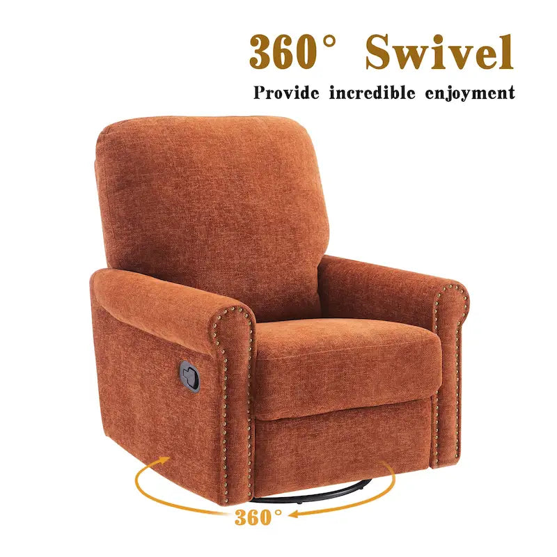 Heido Fauteuil inclinable manuel pivotant à 360 degrés pour les loisirs, lot de 2