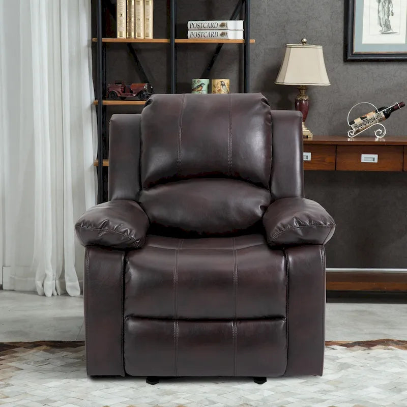 Fauteuil inclinable Clihome en similicuir avec fonction massage