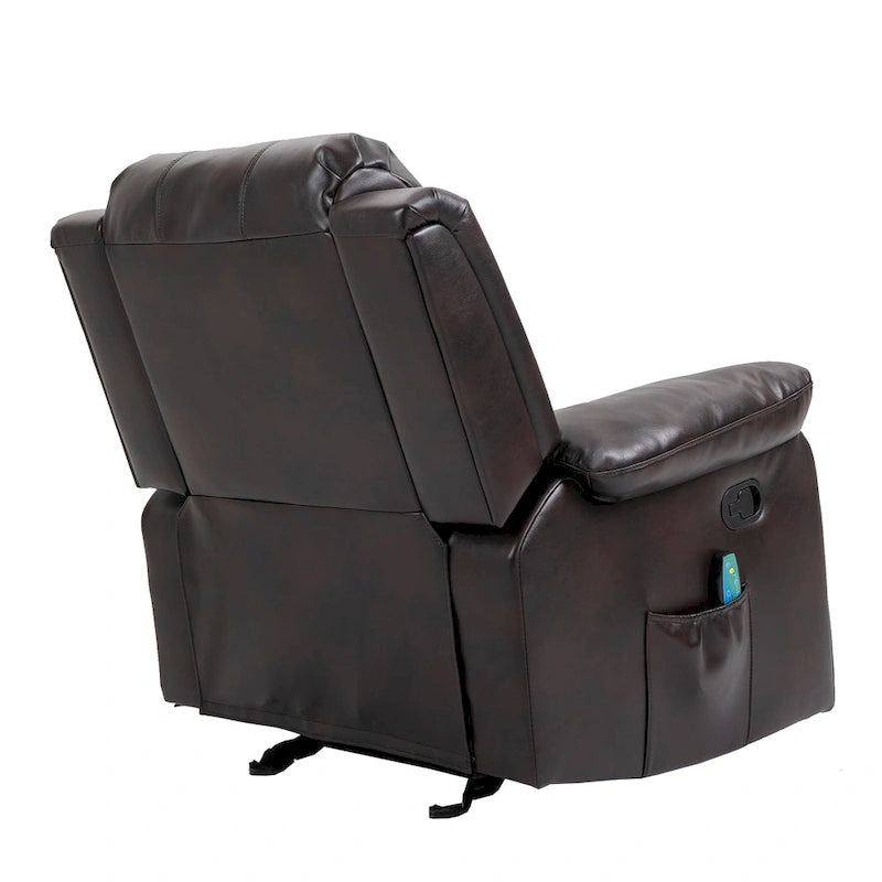 Fauteuil inclinable Clihome en similicuir avec fonction massage
