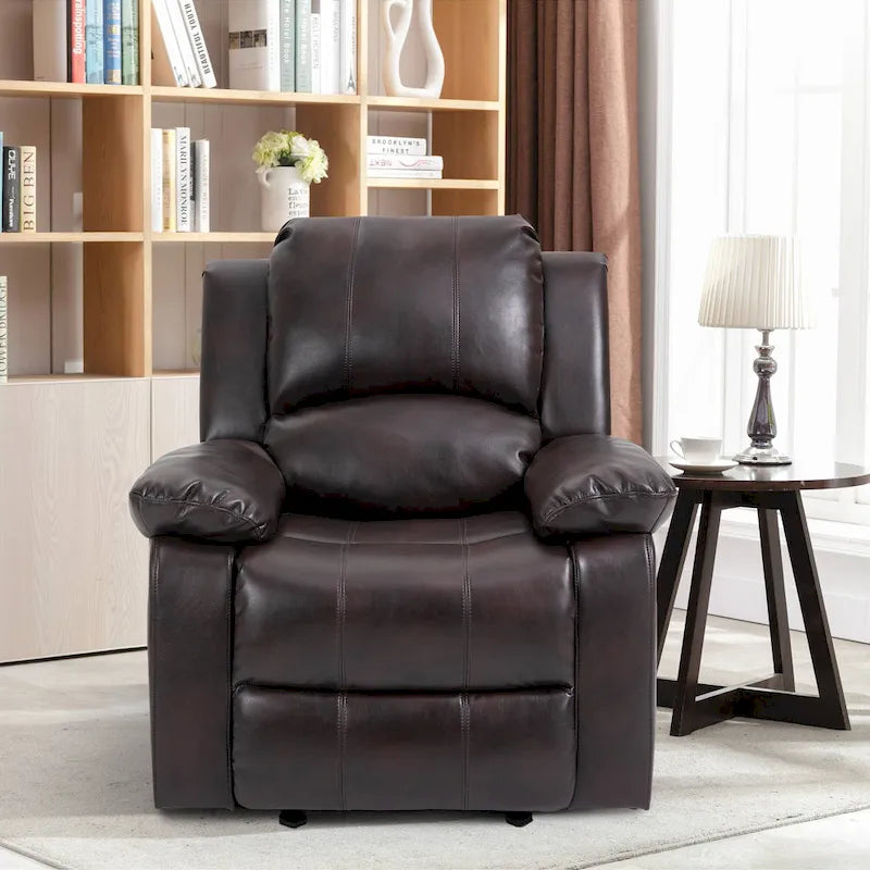 Fauteuil inclinable Clihome en similicuir avec fonction massage