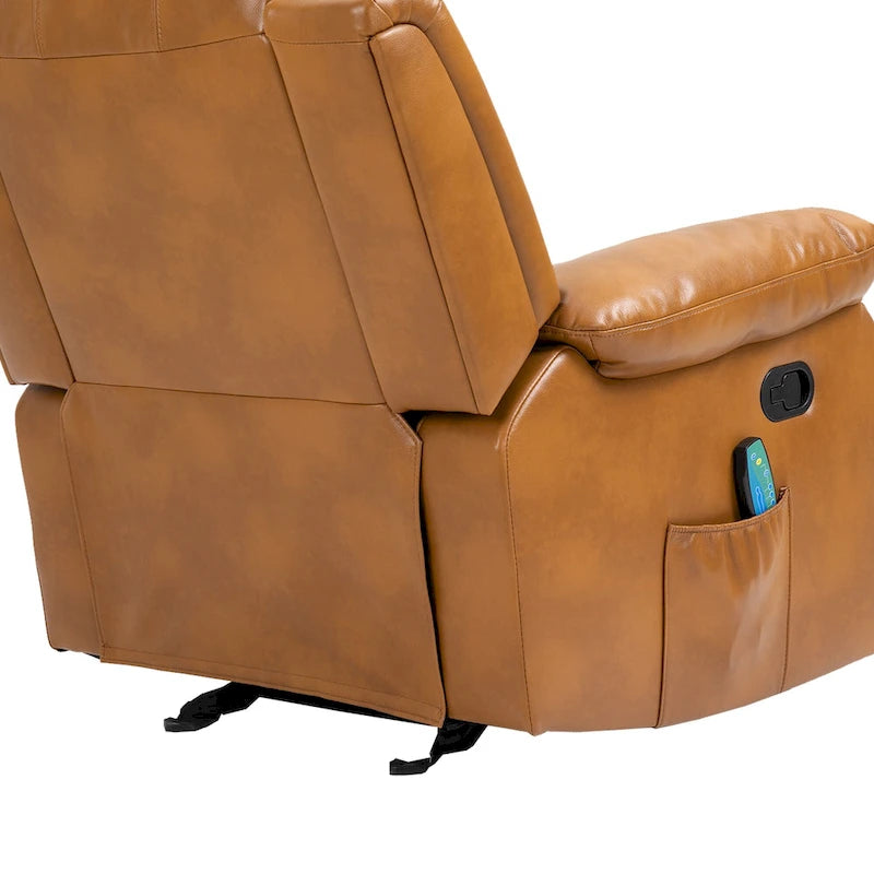 Fauteuil inclinable Clihome en similicuir avec fonction massage
