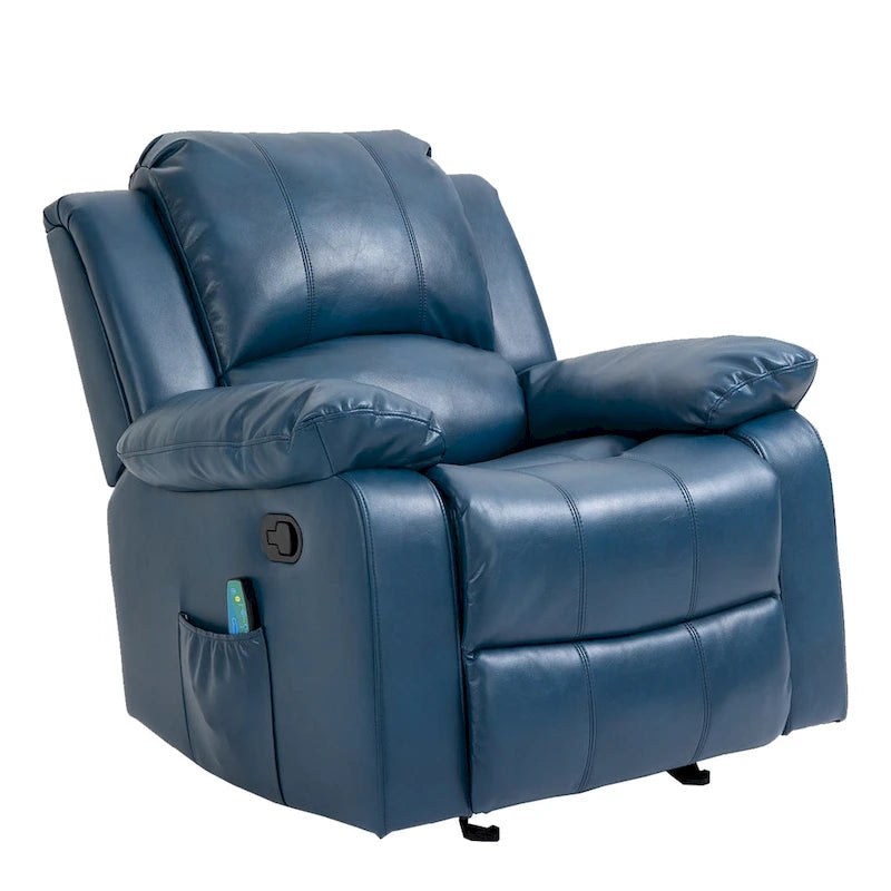 Fauteuil inclinable Clihome en similicuir avec fonction massage