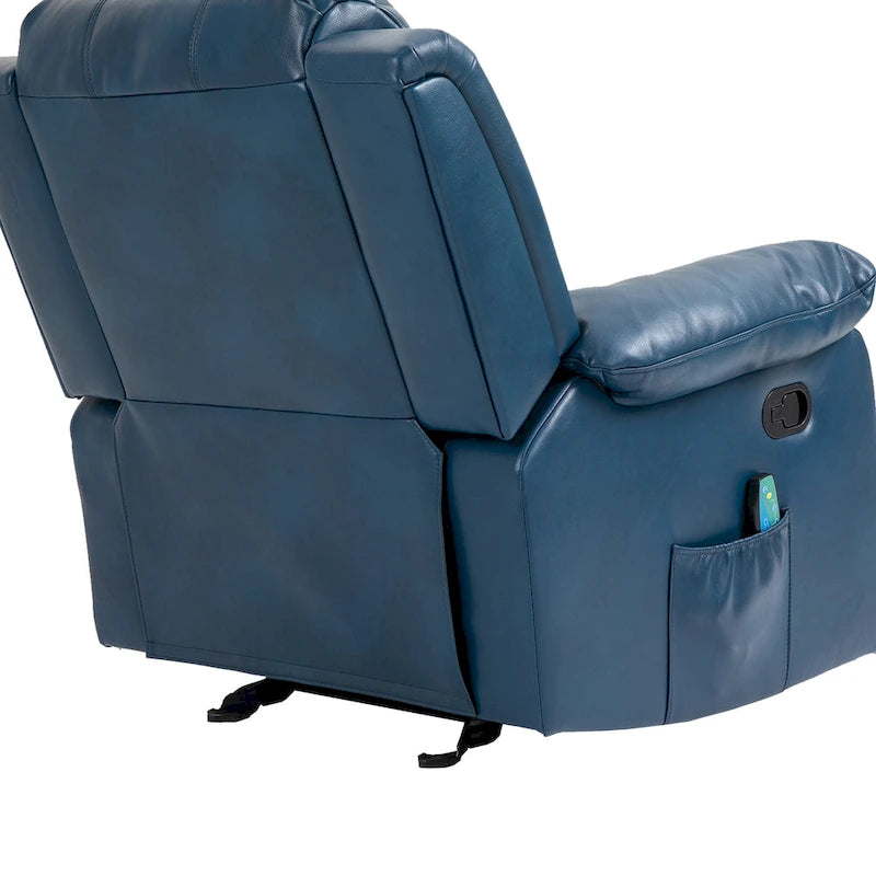 Fauteuil inclinable Clihome en similicuir avec fonction massage