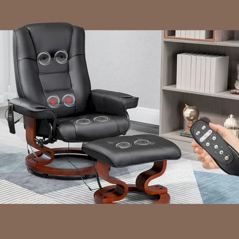 Fauteuil inclinable AVAWING avec ottoman Massage par vibration Pivotant