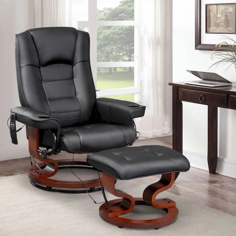 Fauteuil inclinable AVAWING avec ottoman Massage par vibration Pivotant