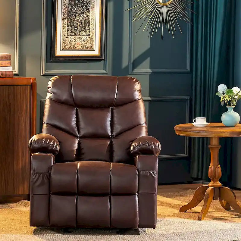 Fauteuil Inclinable Manuel MCombo avec Port USB, Similicuir 8002