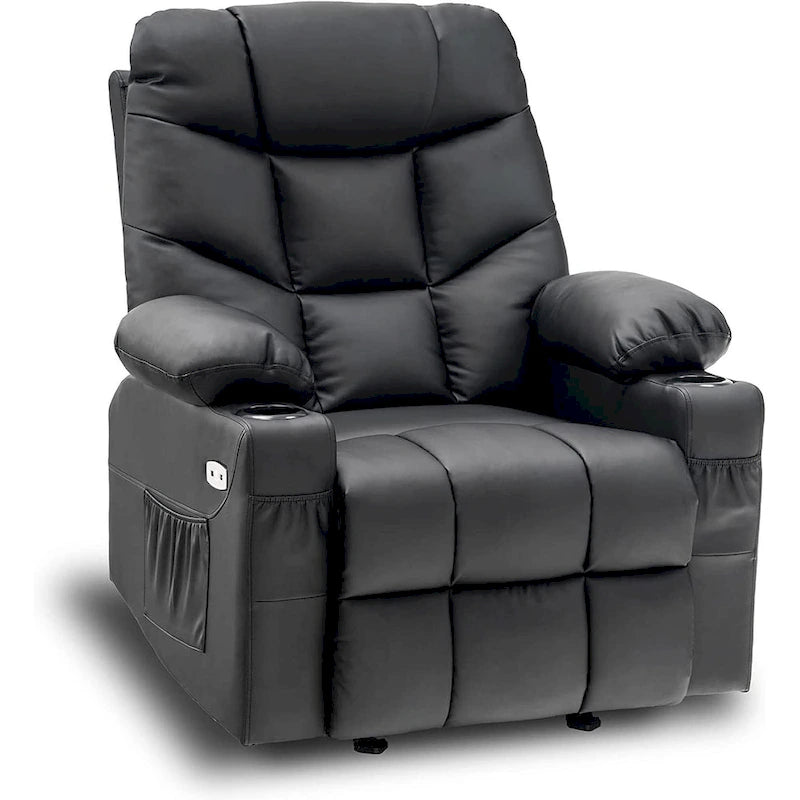 Fauteuil Inclinable Manuel MCombo avec Port USB, Similicuir 8002