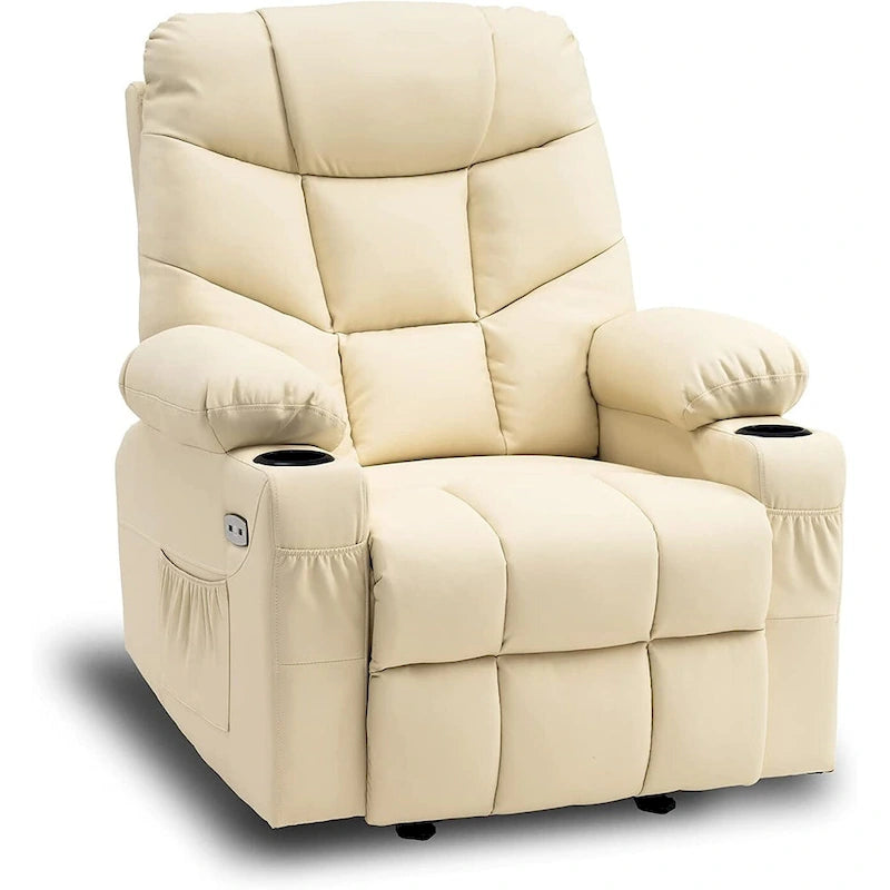 Fauteuil Inclinable Manuel MCombo avec Port USB, Similicuir 8002