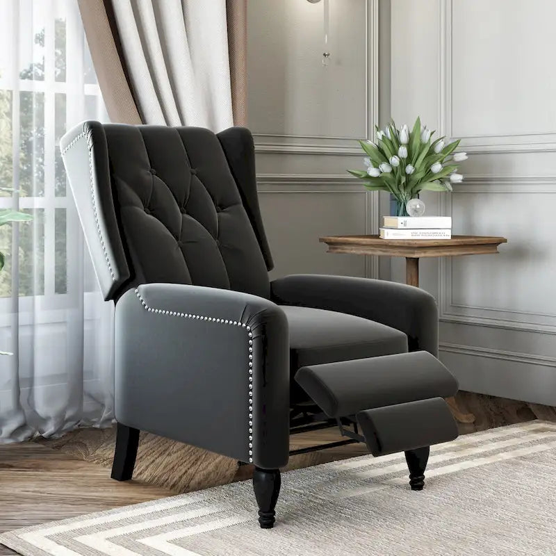 Fauteuil inclinable à dossier poussé en velours Bea Gracewood Hollow