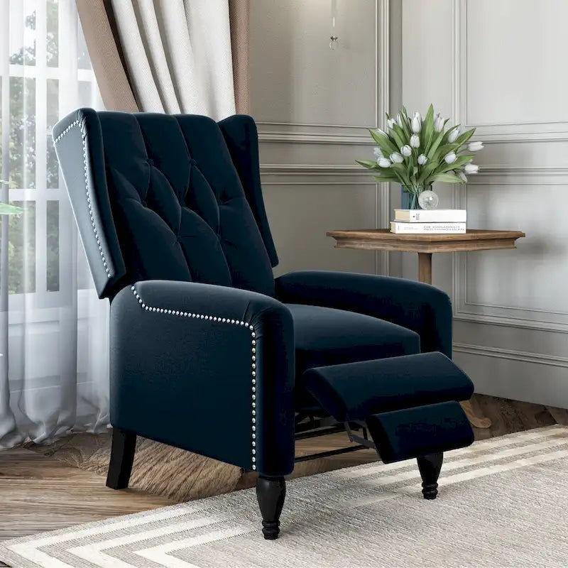 Fauteuil inclinable à dossier poussé en velours Bea Gracewood Hollow