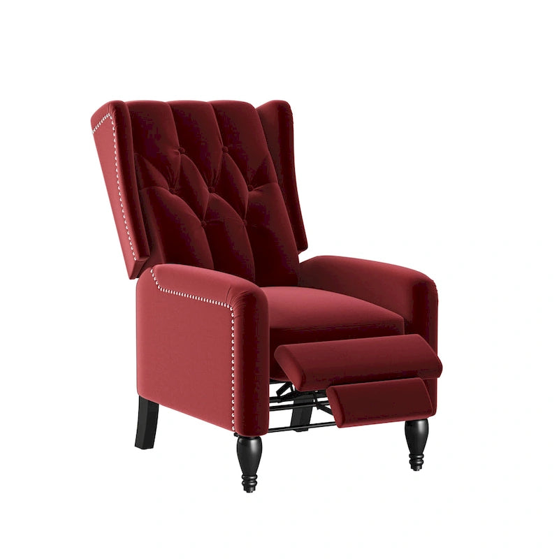 Fauteuil inclinable à dossier poussé en velours Bea Gracewood Hollow