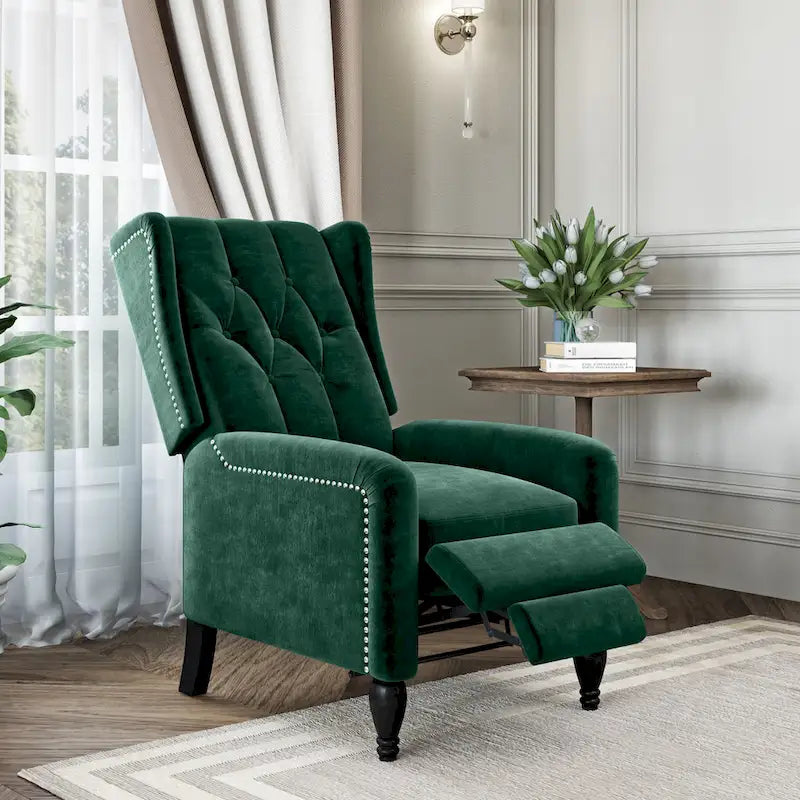 Fauteuil inclinable à dossier poussé en velours Bea Gracewood Hollow