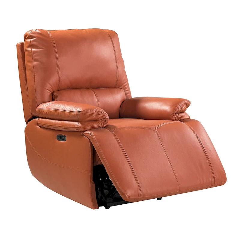 Fauteuil inclinable électrique en cuir véritable Mercedes avec coussin rembourré