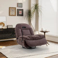 Fauteuil inclinable pivotant en chenille réglable Clihome avec support de téléphone