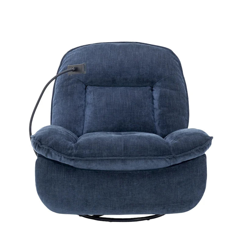 Fauteuil inclinable pivotant en chenille réglable Clihome avec support de téléphone