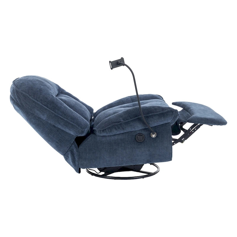 Fauteuil inclinable pivotant en chenille réglable Clihome avec support de téléphone