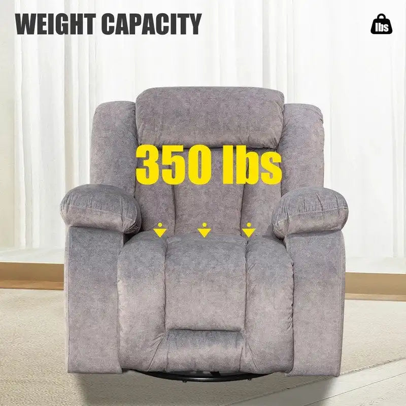 Fauteuil inclinable rembourré à bascule et pivotant