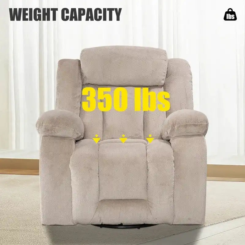 Fauteuil inclinable rembourré à bascule et pivotant