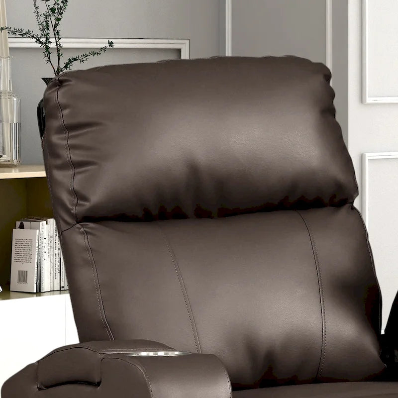 Fauteuil inclinable électrique moderne en similicuir et tissu éponge