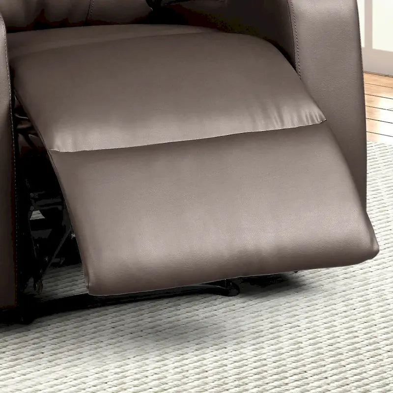 Fauteuil inclinable électrique moderne en similicuir et tissu éponge
