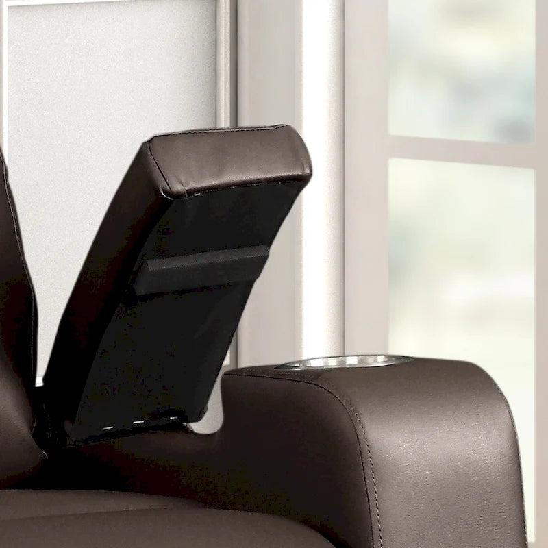Fauteuil inclinable électrique moderne en similicuir et tissu éponge