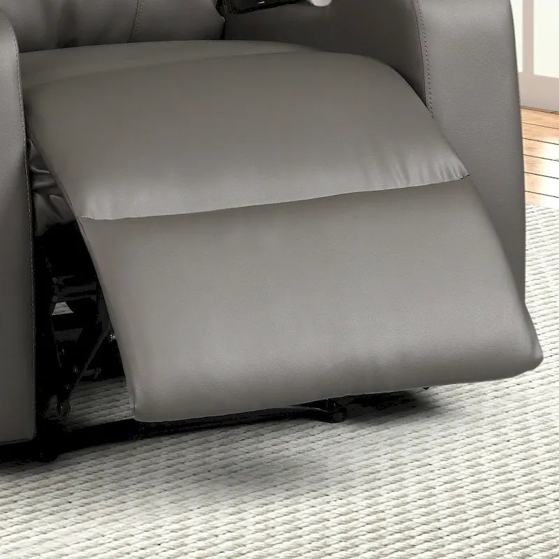 Fauteuil inclinable électrique moderne en similicuir et tissu éponge