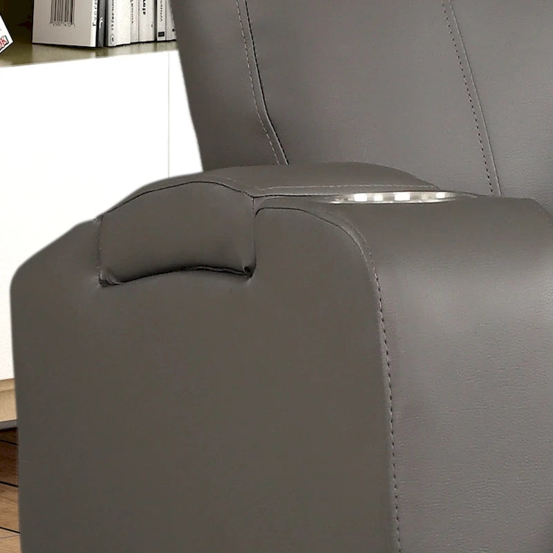 Fauteuil inclinable électrique moderne en similicuir et tissu éponge