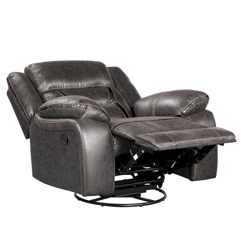 Fauteuil inclinable manuel Elkton de Roundhill Furniture, Châtaigne foncée