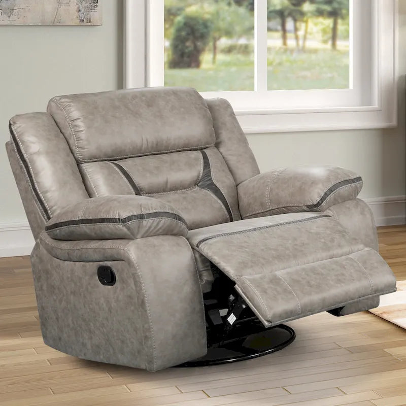 Fauteuil inclinable manuel Elkton de Roundhill Furniture, Châtaigne foncée