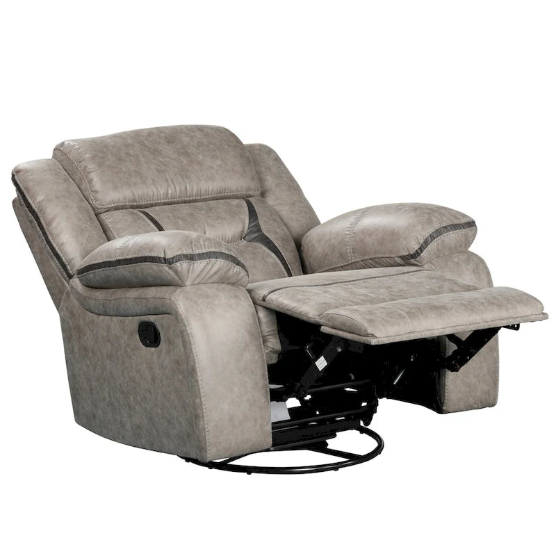Fauteuil inclinable manuel Elkton de Roundhill Furniture, Châtaigne foncée