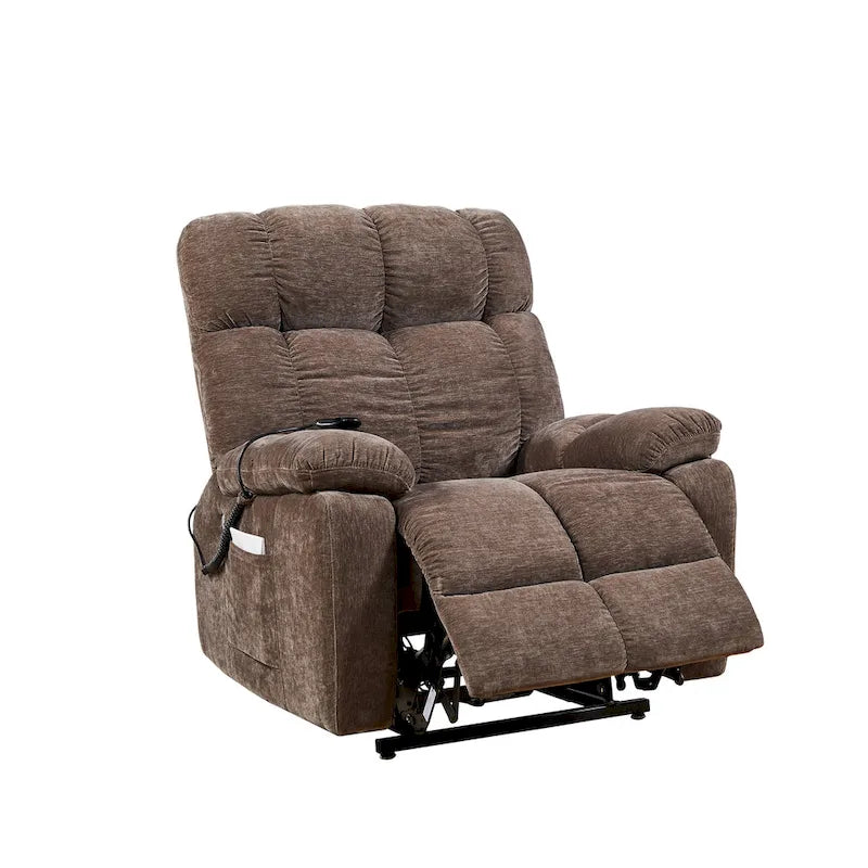 Fauteuil inclinable électrique Liyasi avec 2 moteurs, massage et chaleur pour personnes âgées, 3 positions, 2 poches latérales, port de charge USB P