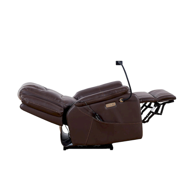 Fauteuil inclinable électrique Liyasi zéro gravité avec inclinaison confortable, massage, chauffage et support de téléphone, poches latérales, port de charge USB.