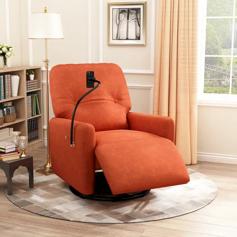 Fauteuil inclinable électrique pivotant à 270 degrés, canapé inclinable individuel pour cinéma maison avec porte-téléphone pour L