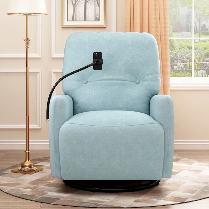 Fauteuil inclinable électrique pivotant à 270 degrés, canapé inclinable individuel pour cinéma maison avec porte-téléphone pour L