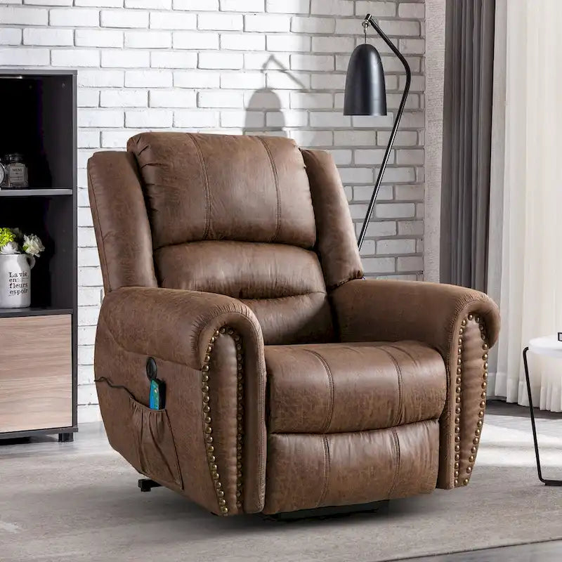 Fauteuil inclinable électrique respirant Rivet avec massage, chaleur et port USB
