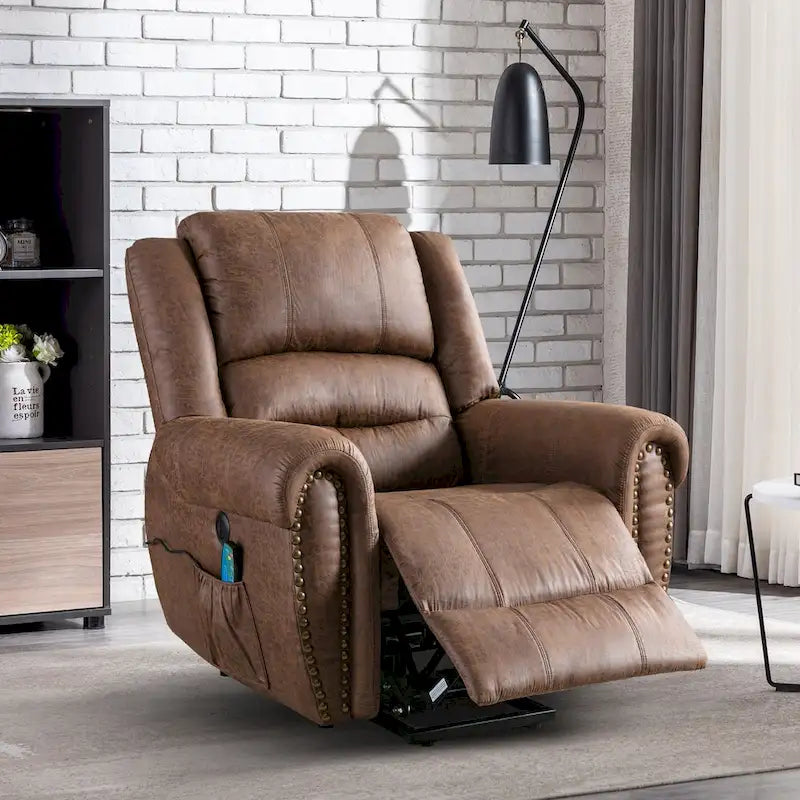 Fauteuil inclinable électrique respirant Rivet avec massage, chaleur et port USB
